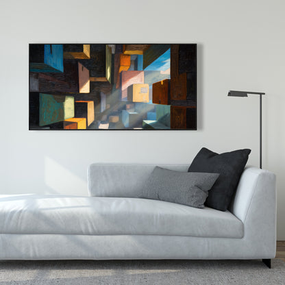 Boxed up - 24"x24" Framed canvas