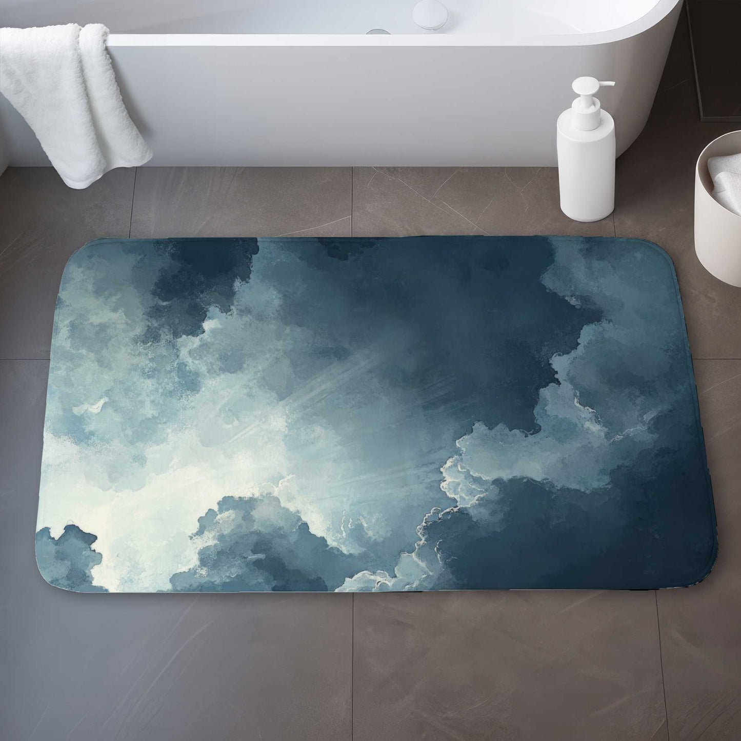 Afterglow White Bath Mat - Stylish Home Decor Essential