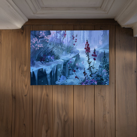 Valley of Ice Gray Indoor Outdoor Door Mat | Home Decor