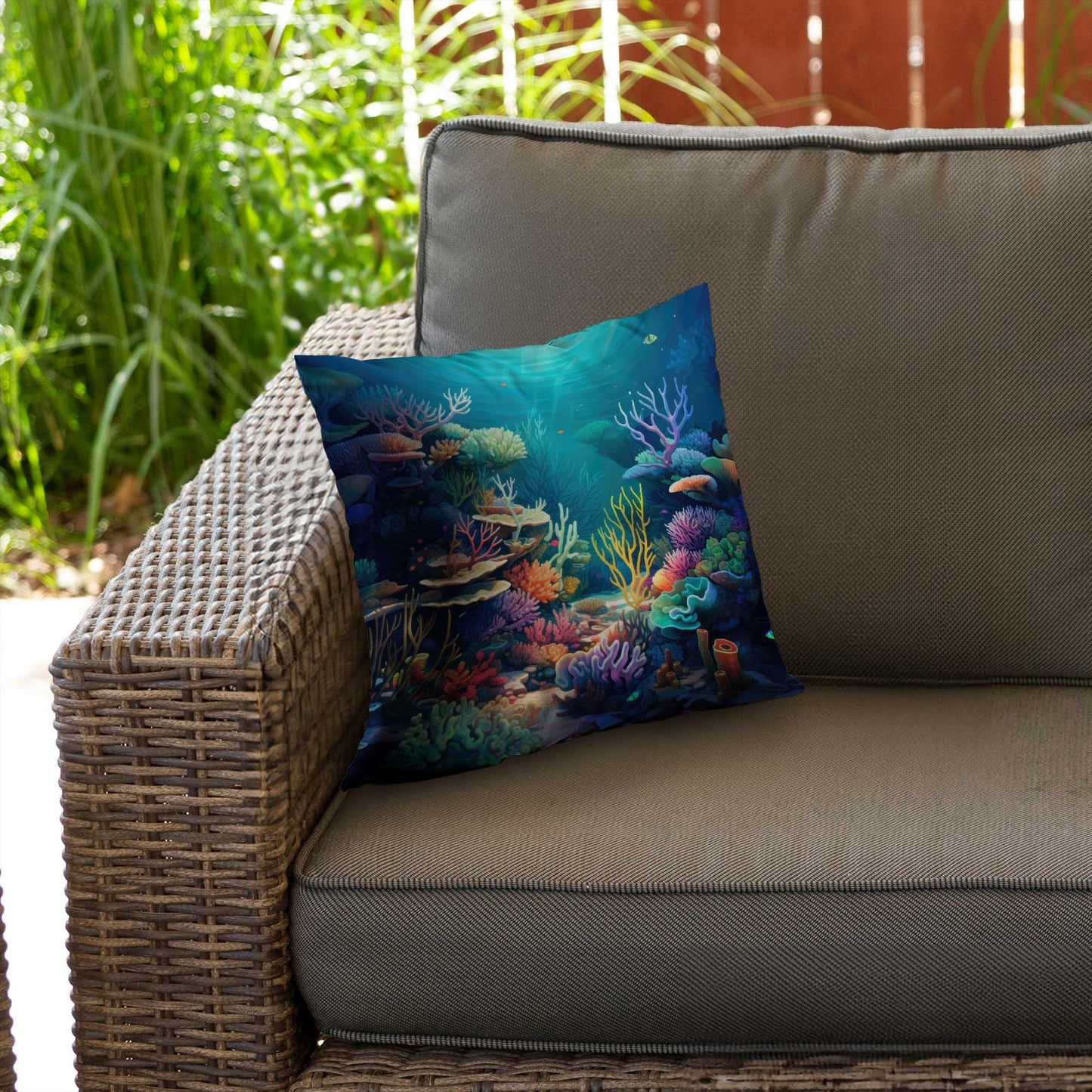 Filled with life Turquoise Poly Twill Throw Pillow Insert