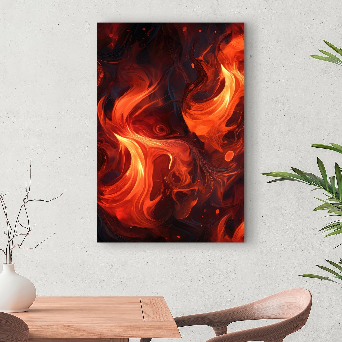 Fires of heck - 32"x32" Canvas