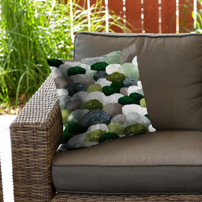 Mossy River Stones Poly Twill Throw Pillow | Home Decor