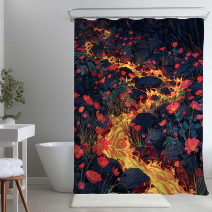 Rideau de douche "Dodging Nature" - Un accent élégant pour la décoration intérieure