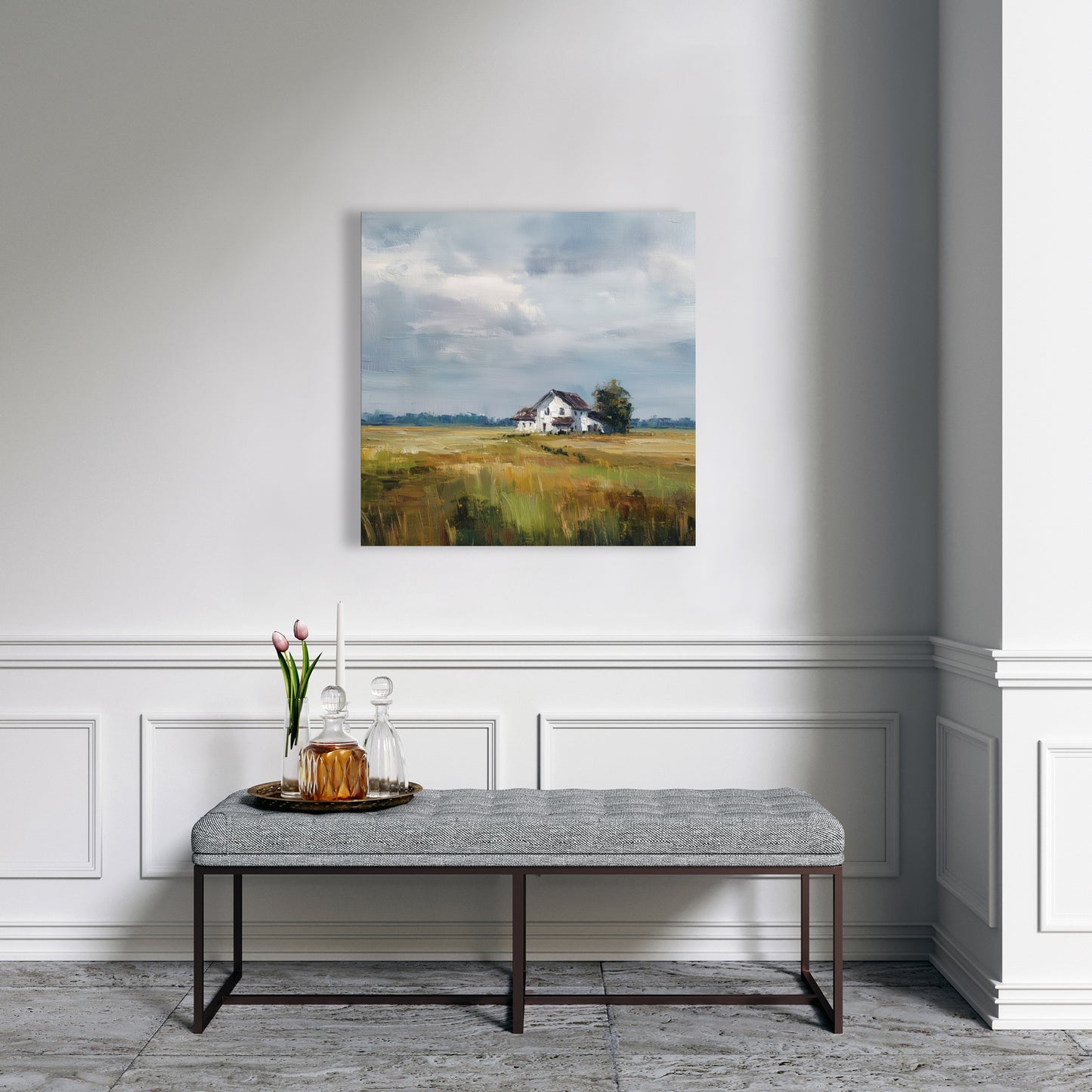 Marsh White Canvas for Home Decor - Stylish Wall Art