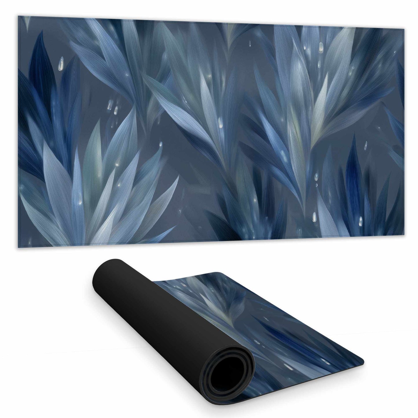 Icy Leaves Desk Mat - Stylish Home Decor Desk Accessory