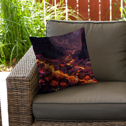 Bloom and Eruption Orange Poly Twill Throw Pillow Insert | Home Decor