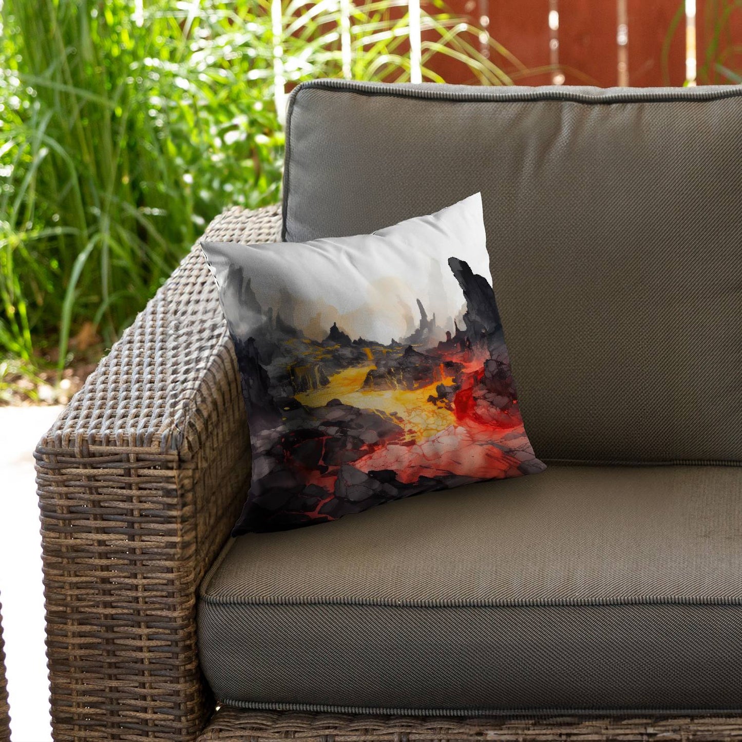 Hot and flowing - Throw pillow - Print on demand