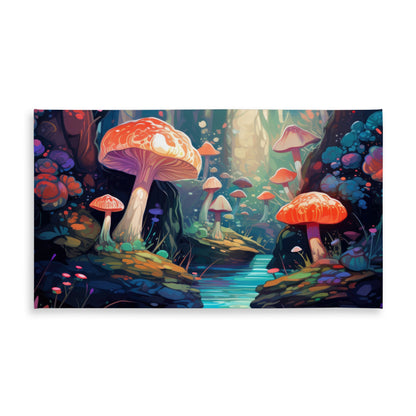 Whimsical Forest Turquoise Tablecloth | Indoor Outdoor Decor