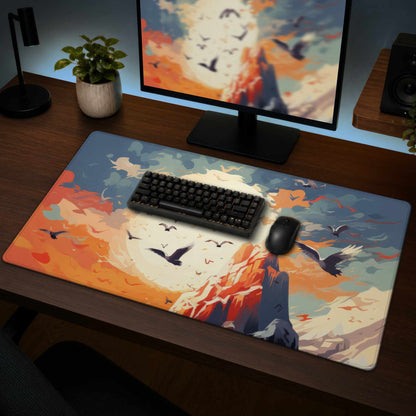 Tapis de bureau « Vers le Danger » – Accessoire de bureau élégant pour la décoration intérieure