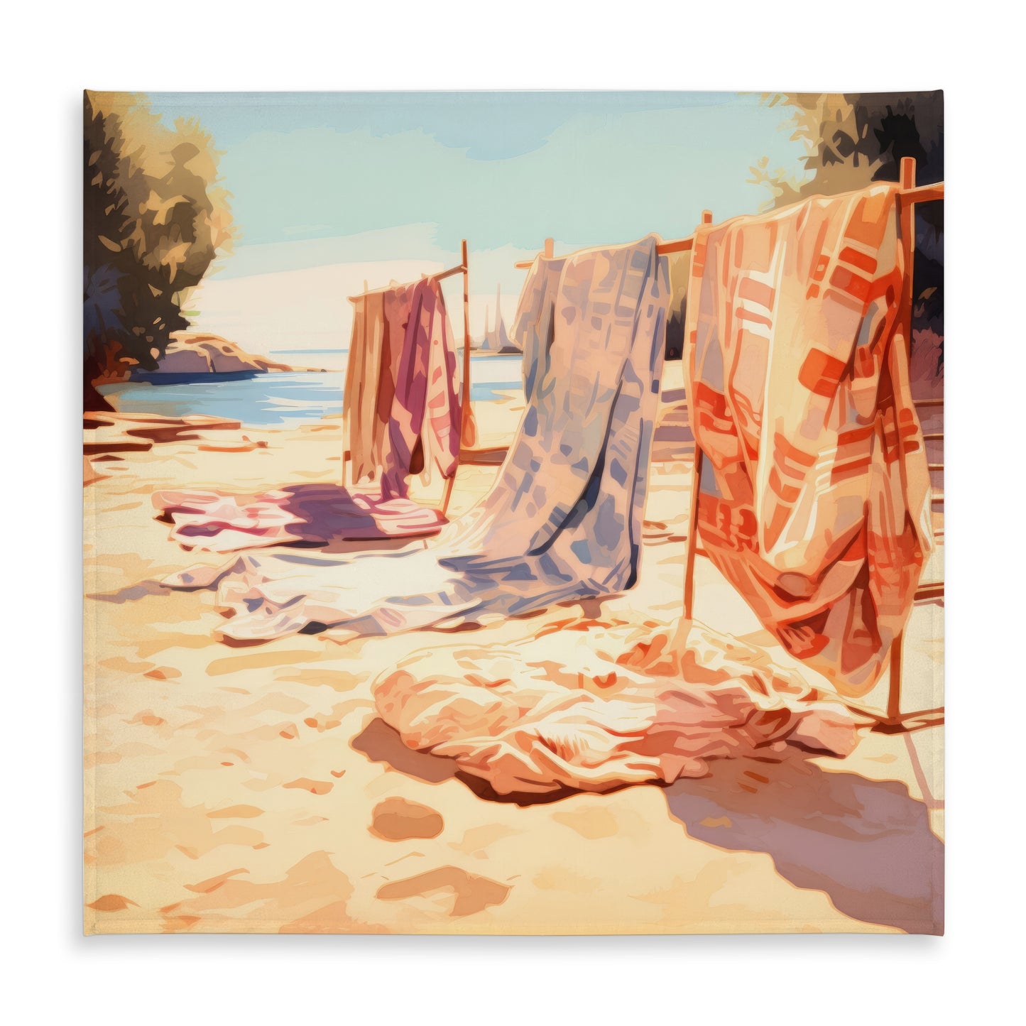 Warm Sands Beige Indoor Outdoor Tablecloth for Home Decor