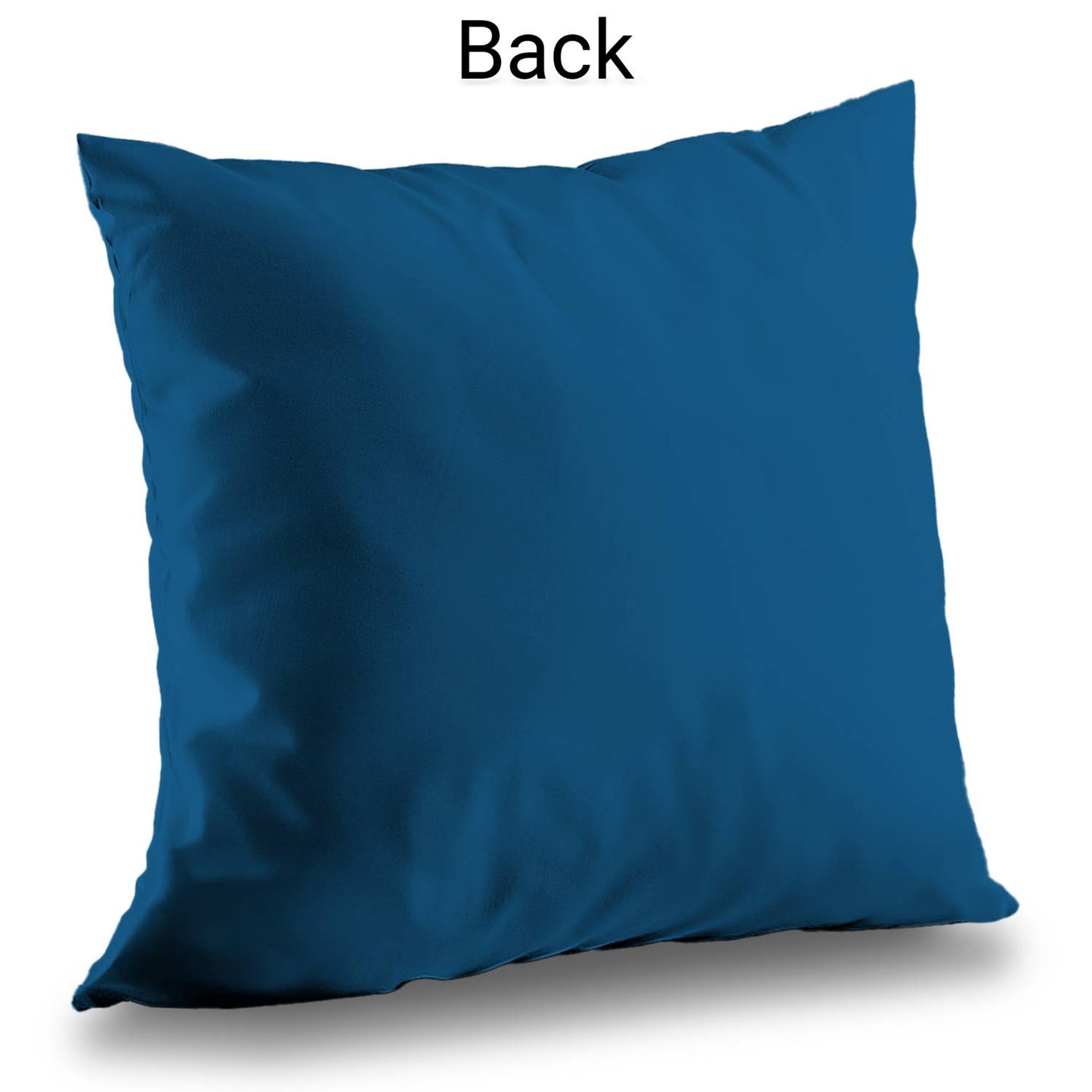 Coussin décoratif en sergé de polyester orange et bleu | Accessoire de décoration intérieure