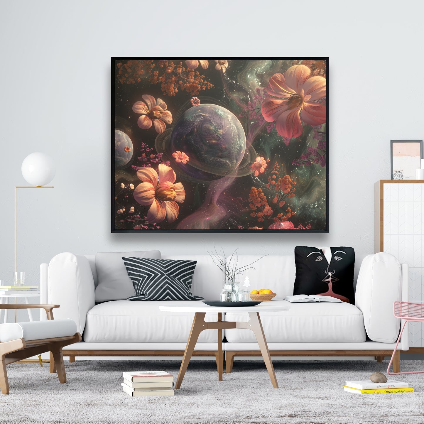Flower space - 36"x36" Framed canvas