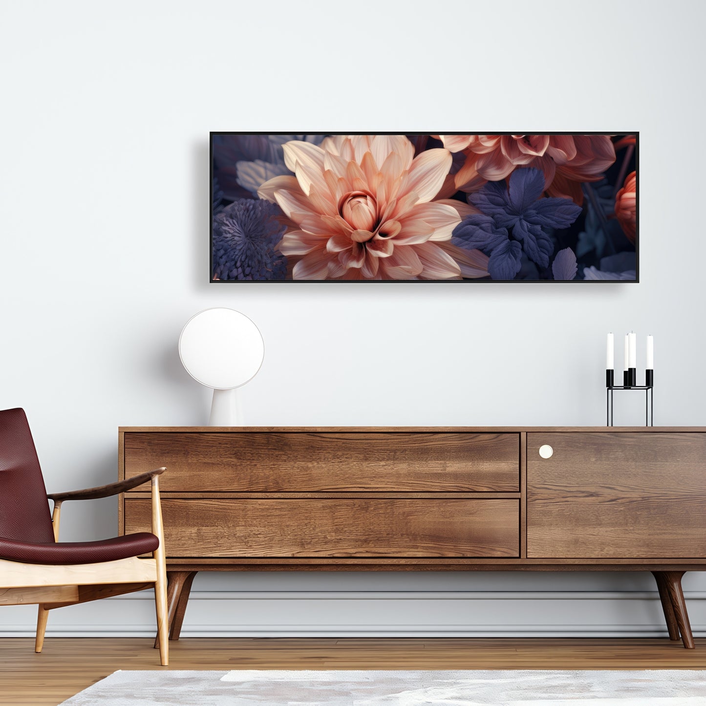 Pink and purple - 36"x36" Framed canvas