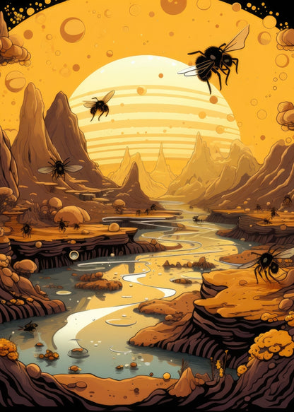 Hive mind - 17"x24" Bath mat