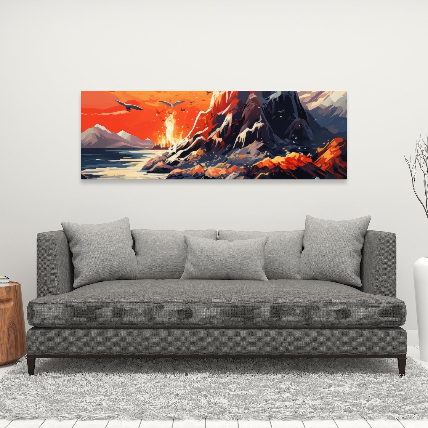 Towards Danger - Red Canvas Art | Modern Design