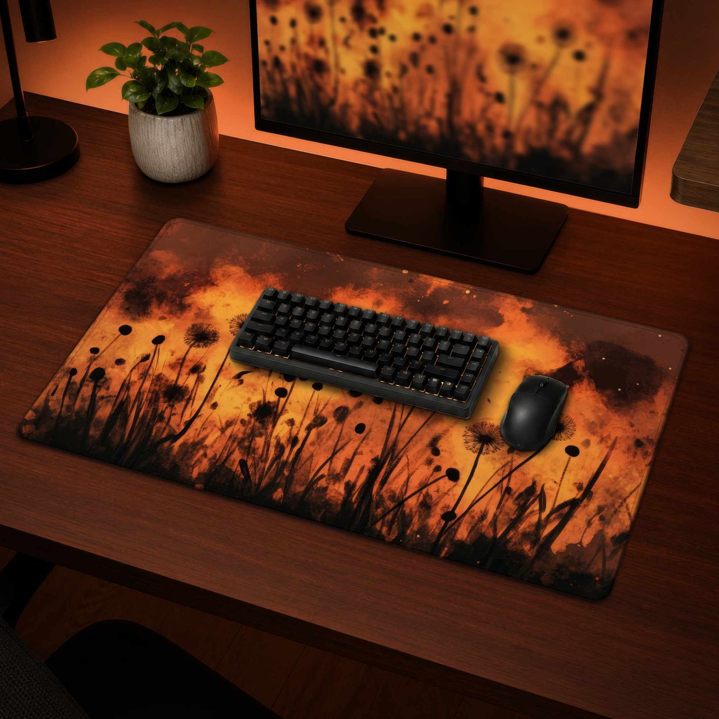 Ablaze Desk Mat - Stylish Home Decor for Your Workspace