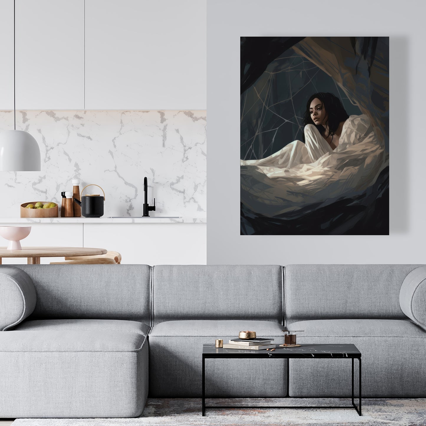 Spider princess - Black Canvas Art for Stylish Home Decor