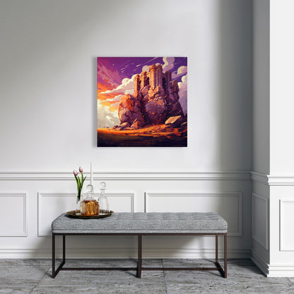 The Last Remains - Orange Canvas for Home Decor | Unique Art