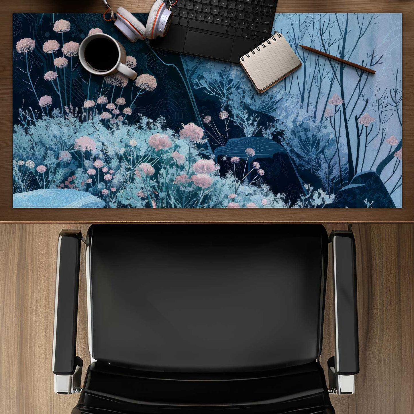 Annual freeze White Desk Mat | Stylish Home Decor Accessory