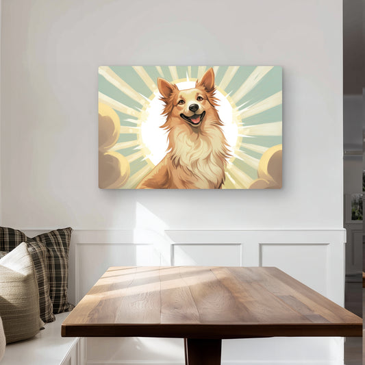 Who's a good boy - Turquoise Metal Print for Home Decor