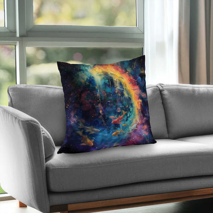 Milky Wave Poly Twill Throw Pillow - Stylish Home Decor