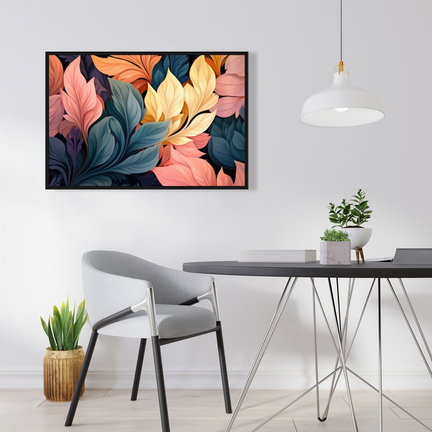 Pastel bloom - 36"x36" Framed canvas