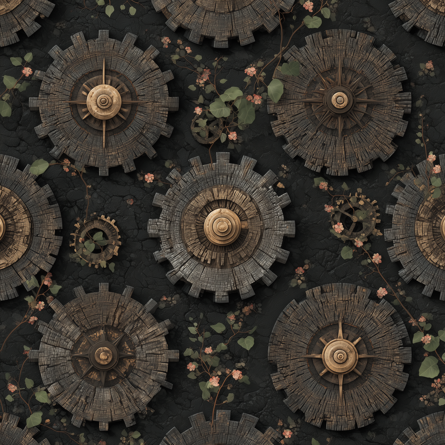 Cog Pattern Gray Poly Twill Throw Pillow Insert | Home Decor