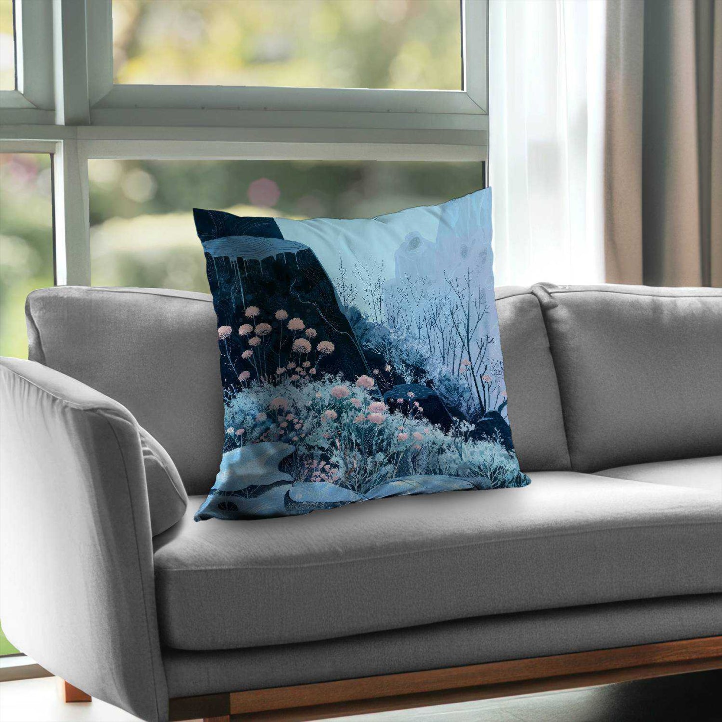 Annual Freeze Blue Poly Twill Throw Pillow Insert | Decor