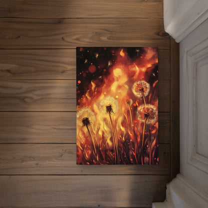 Dandy Fire Black Indoor Outdoor Door Mat | Decor Essentials