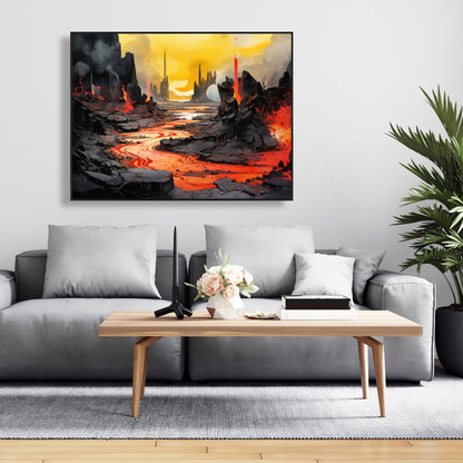 Charred - 36"x36" Framed canvas