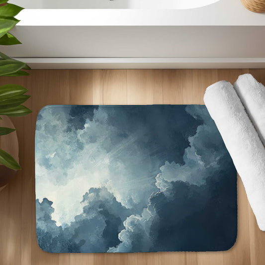 Afterglow White Bath Mat - Stylish Home Decor Essential