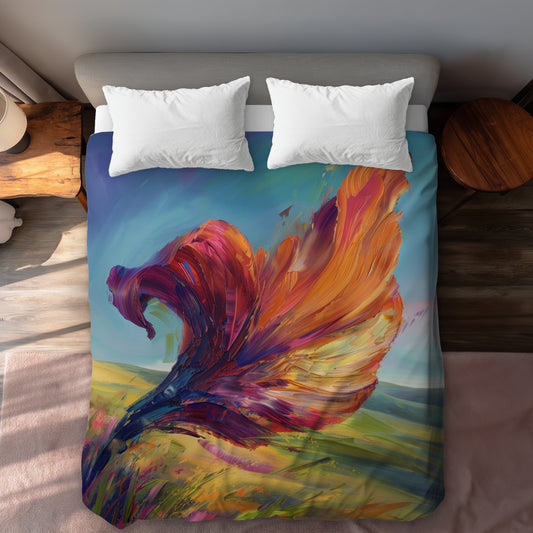 The Leaf Red Duvet Cover - Stylish Home Decor Piece