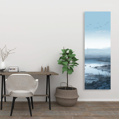 Swampy lands - Blue Canvas Wall Art for Home Decor