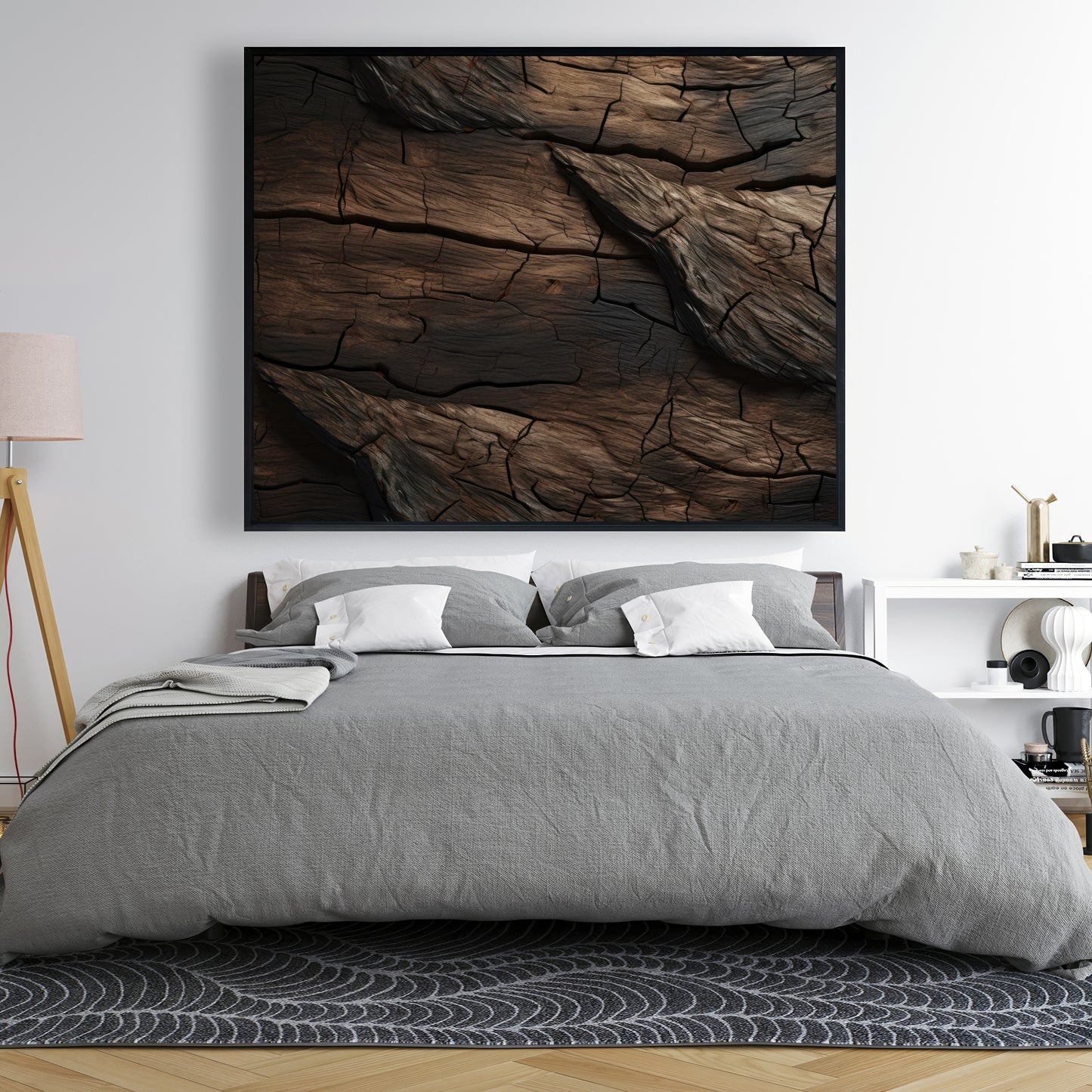 Brown wood - 36"x36" Framed canvas