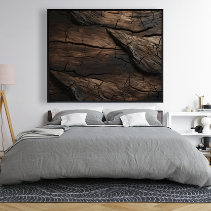 Brown wood - 36"x36" Framed canvas