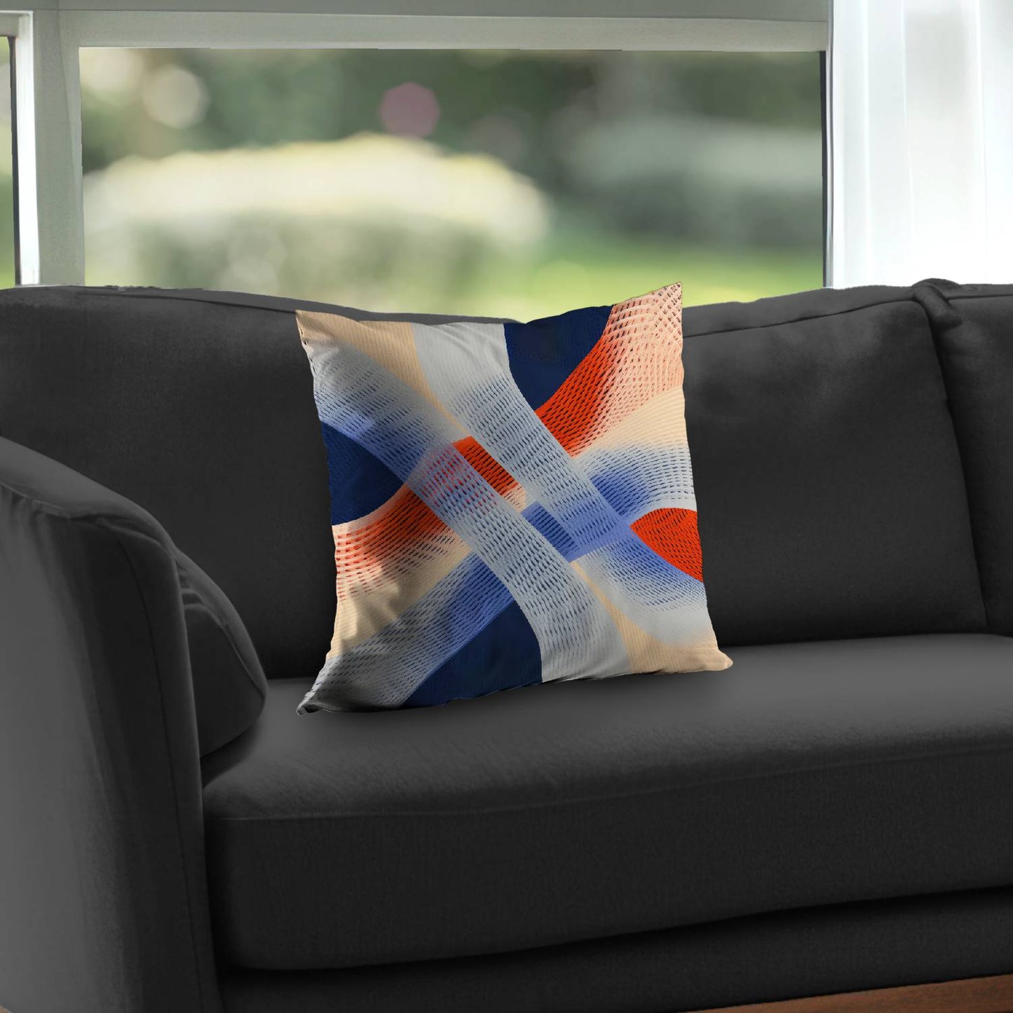 Abstract threading - Throw pillow - Print on demand