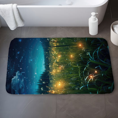 Fireflies at night - 17"x24" Bath mat