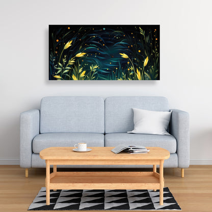 Lit plains - 32"x32" Canvas