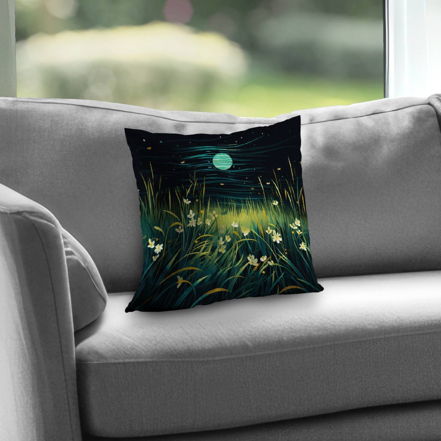 Windy night - Throw pillow - Print on demand