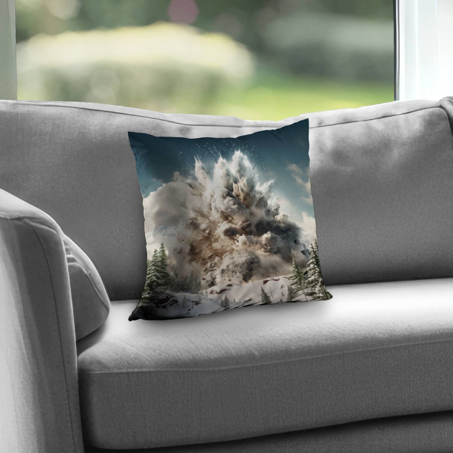 Ruined excursion - Throw pillow - Print on demand