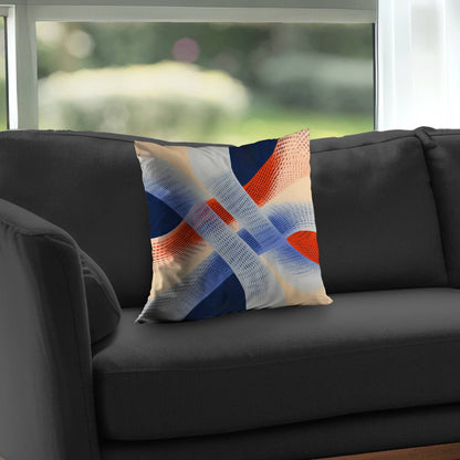 Abstract Threading Beige Poly Twill Throw Pillow Insert |