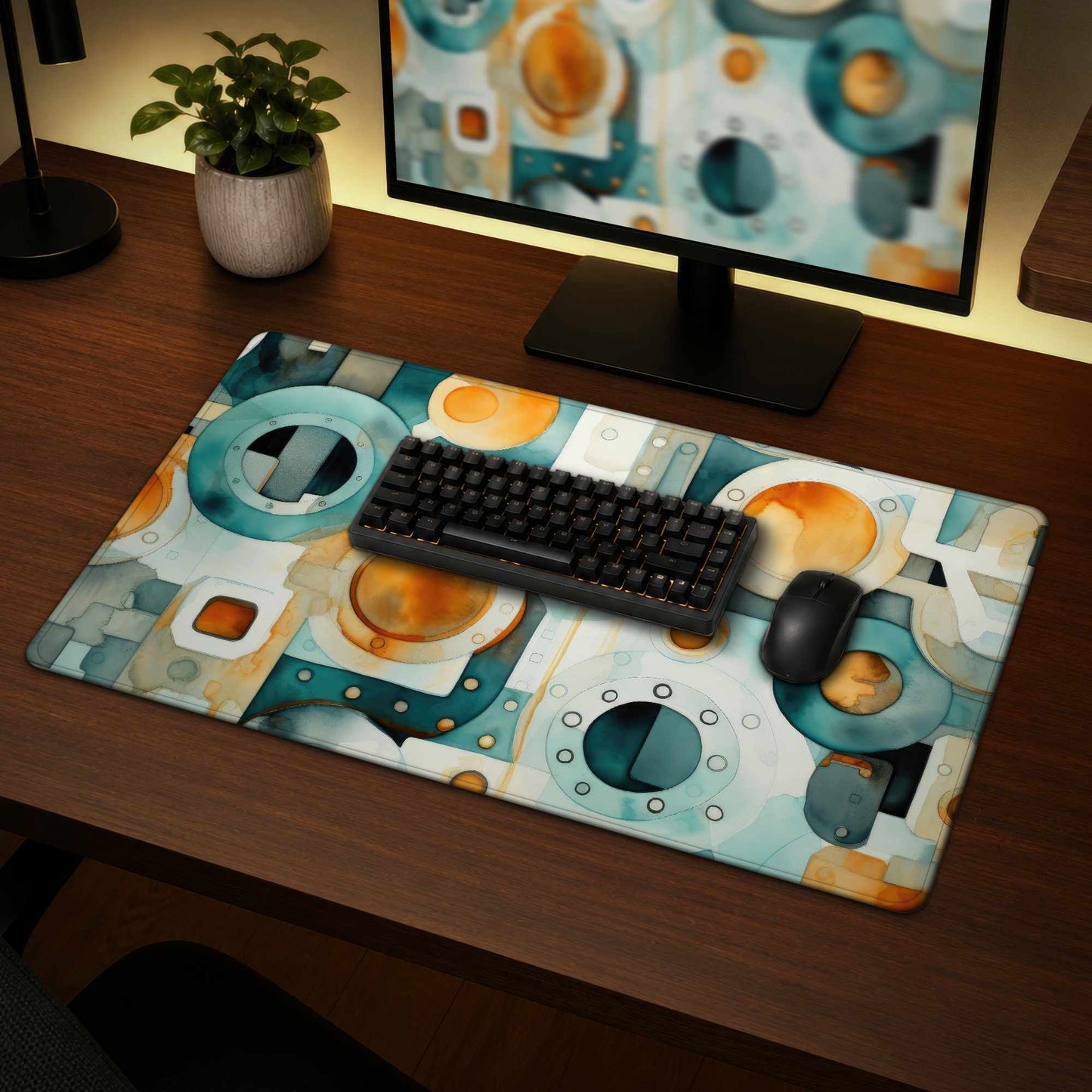Decomposed Porthole Desk Mat | Stylish Home Decor Accessory