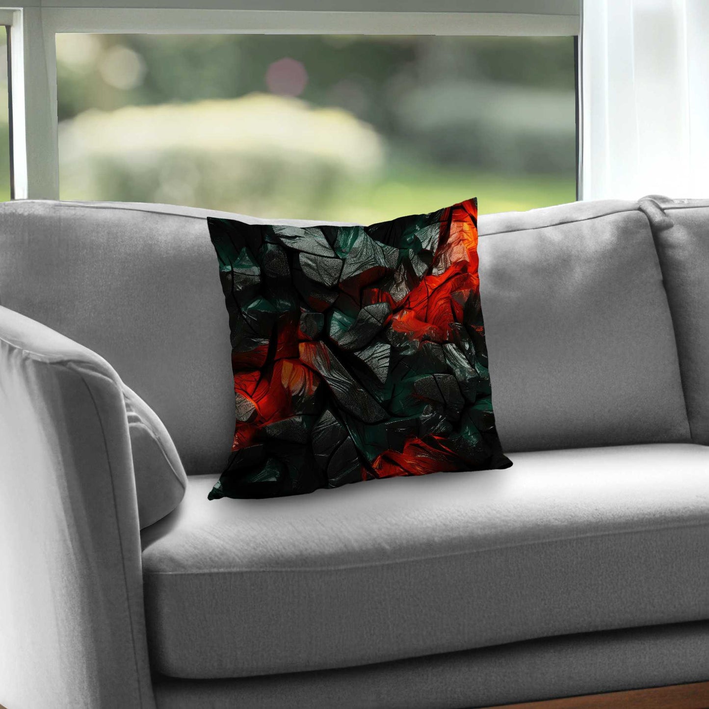 Hiding Under Red Poly Twill Throw Pillow Insert