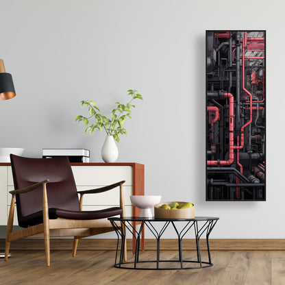 Tubular nightmare - 36"x36" Framed canvas