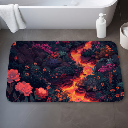 Flowing magma - 17"x24" Bath mat