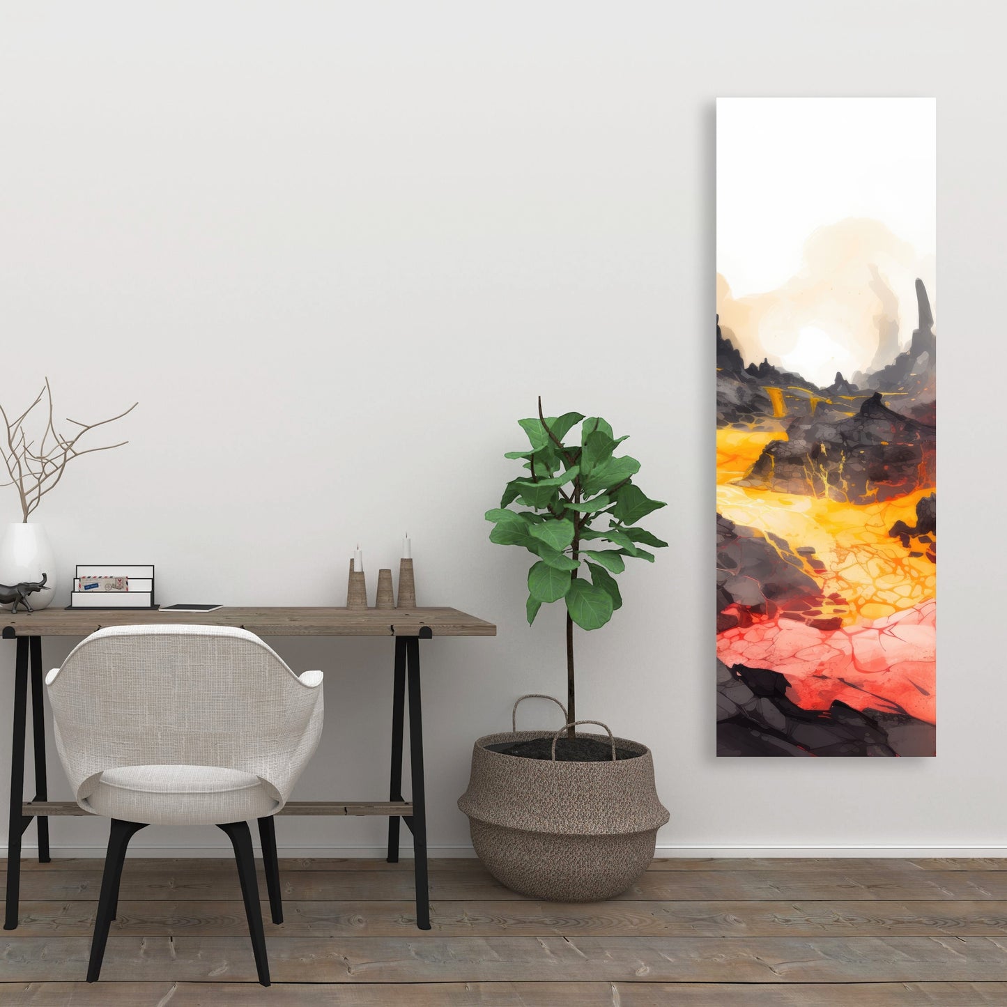 Hot and flowing - Red Canvas Art for Home Decor