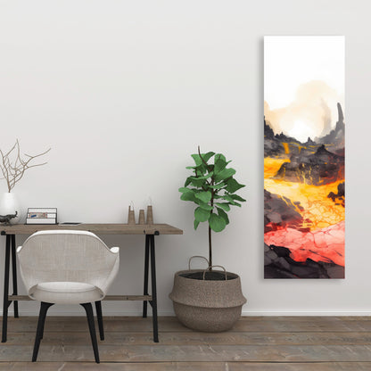 Hot and flowing - Red Canvas Art for Home Decor
