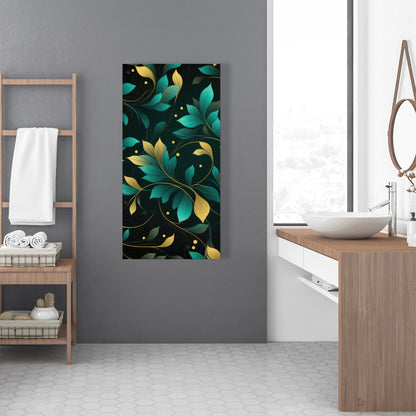 Twirling Twigs - Turquoise Canvas Home Decor Art Piece
