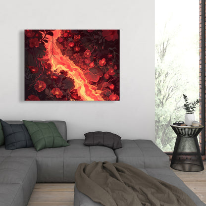 Seering Flowerbed - Black Canvas Decor Art | Stylish Design