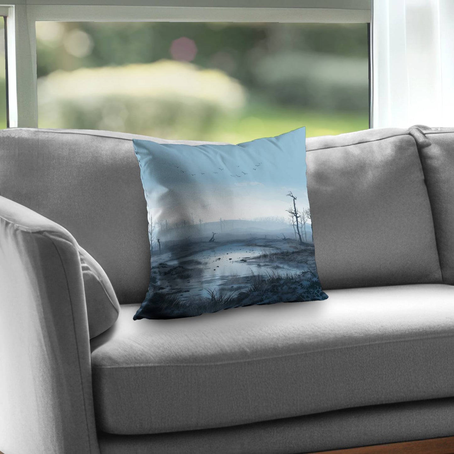 Swampy lands - Throw pillow - Print on demand